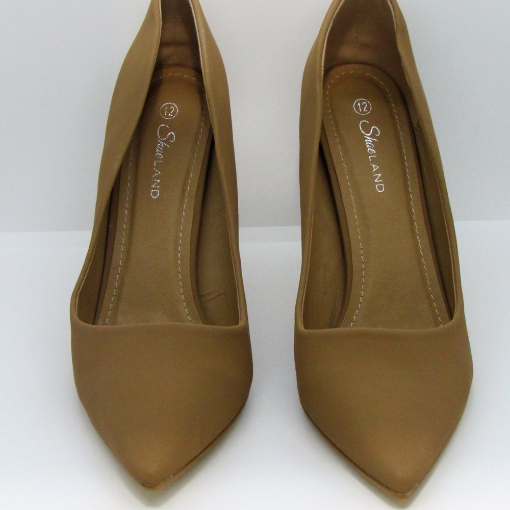 Tan High Heeled Pumps. Size 12. 4 Inch Heel. - Picture 4 of 8